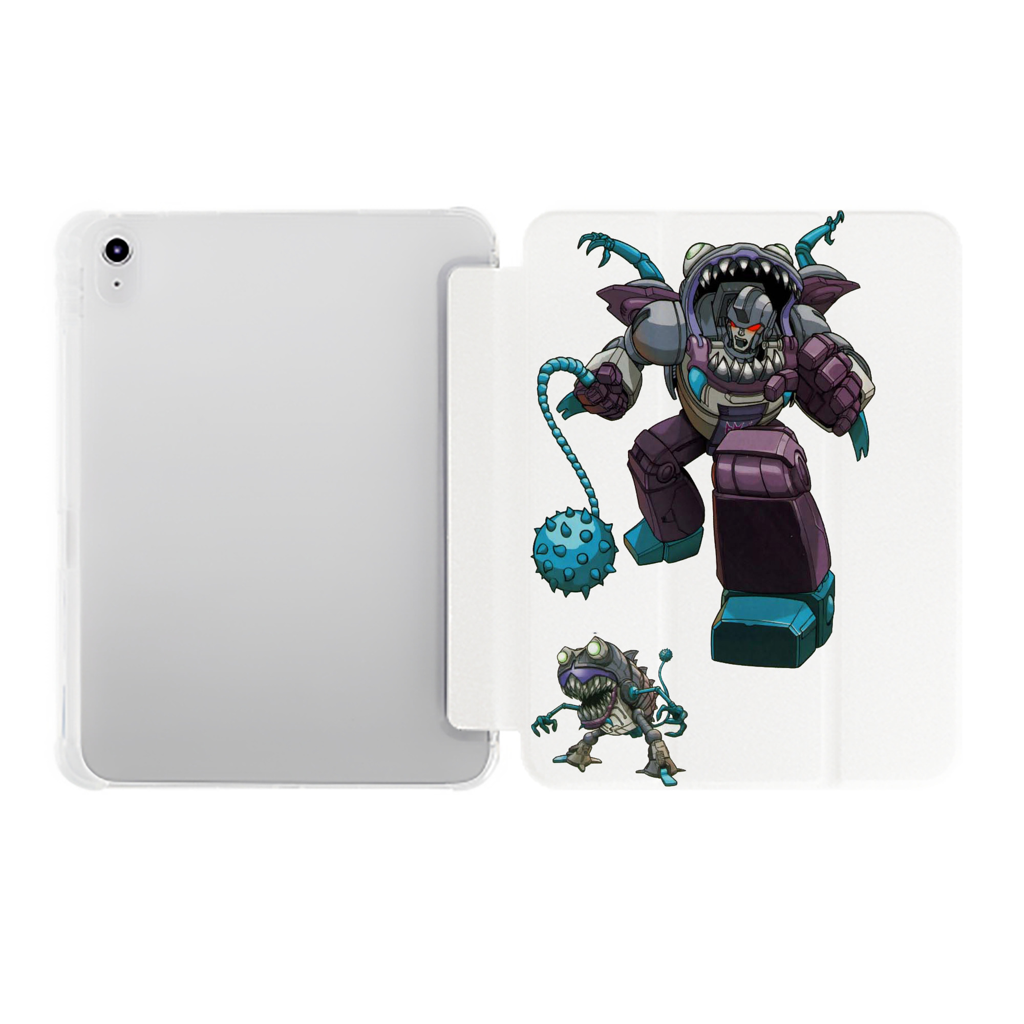 （画像用）  IPad ケース ペン収納付き 三つ折りスタンド PUレザー×シリコン 対応機種9.5/10.5/10.9インチ